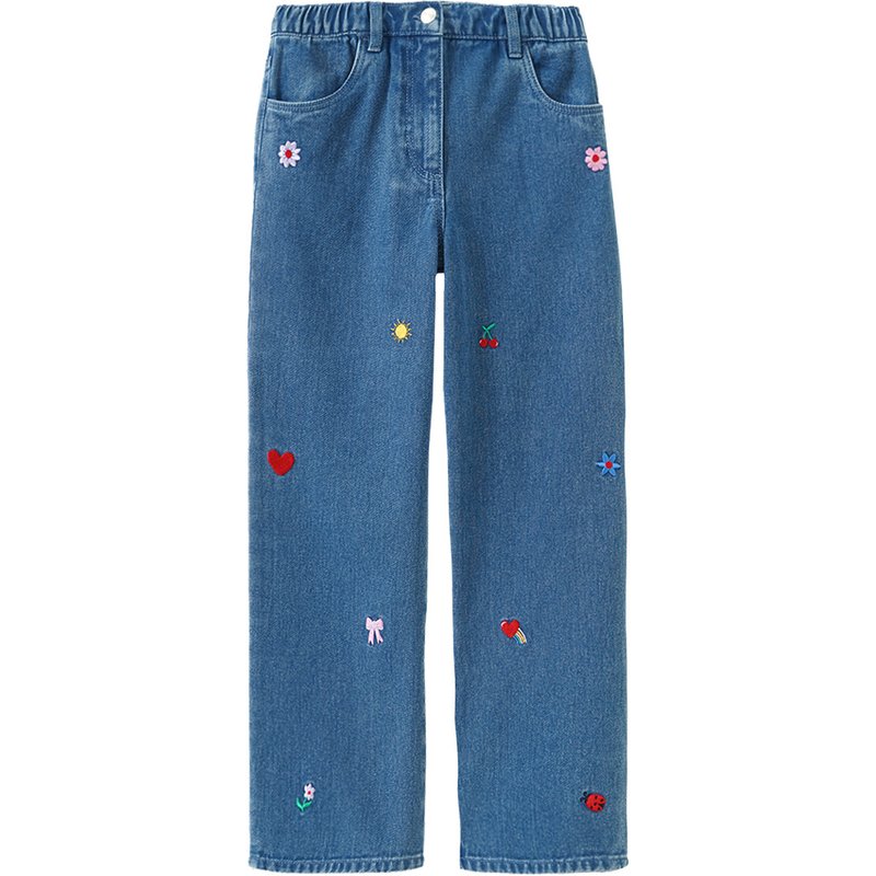 Mädchen Jeans mit Stickerei
