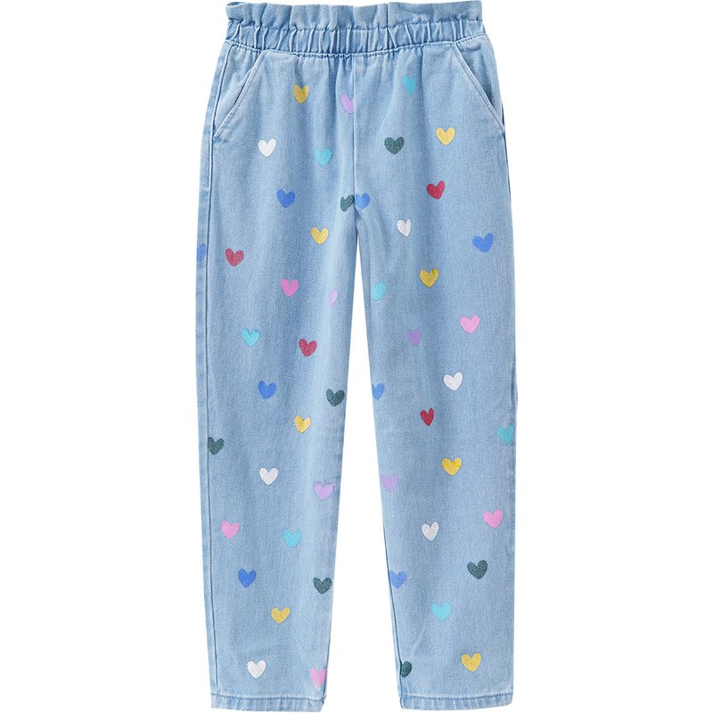 Mädchen Jeans mit Paperbag-Bund