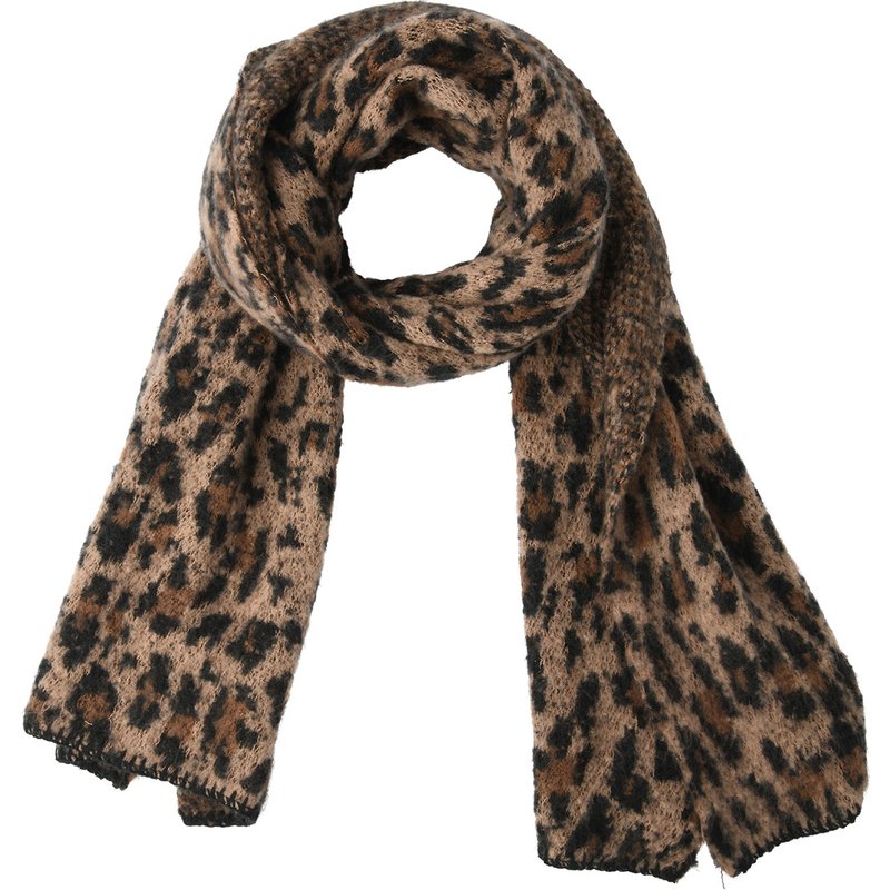 Damen Winterschal mit Leo-Muster