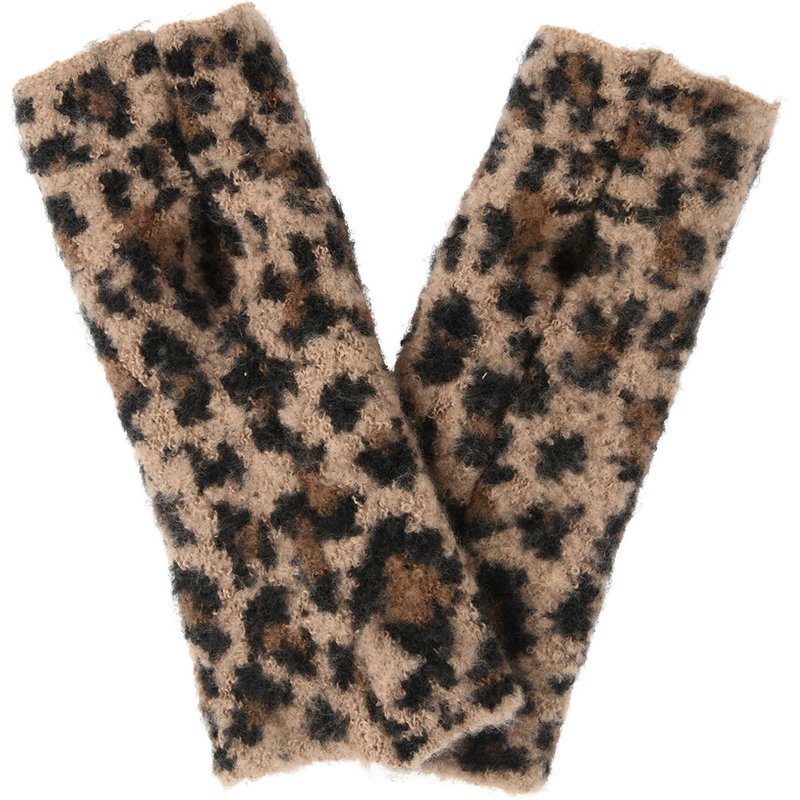 Damen Armstulpen mit Leo-Allover