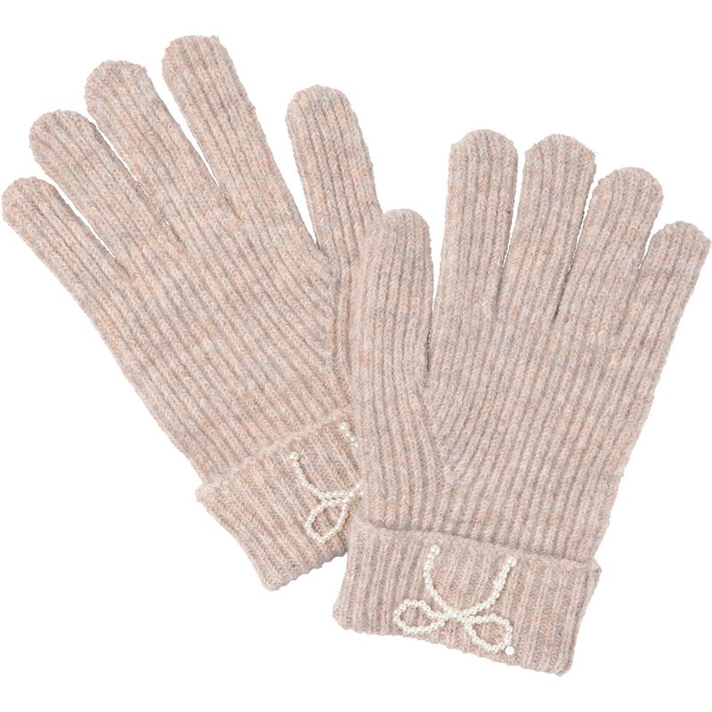 Mädchen Handschuhe mit Perlen-Applikation