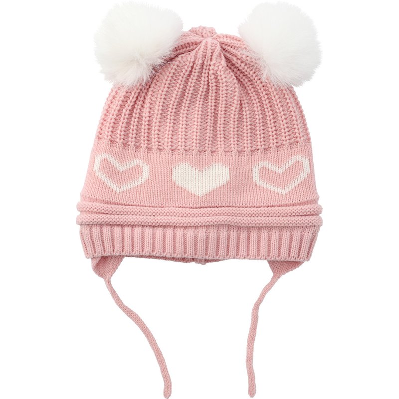 Baby Wintermütze mit Herz-Muster