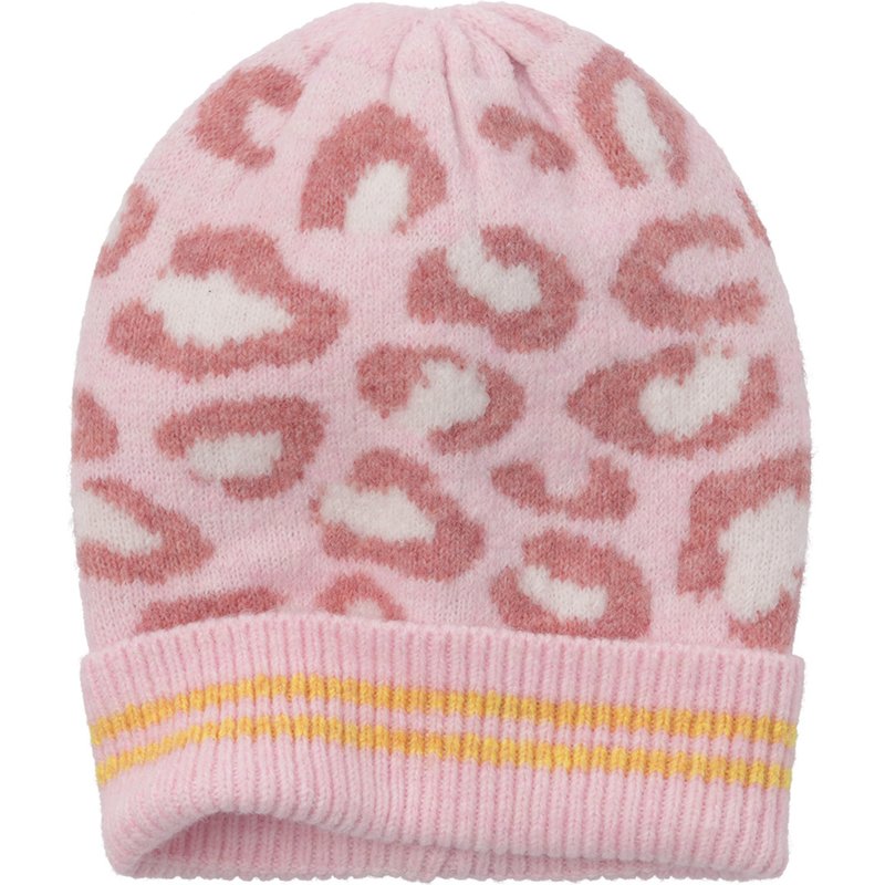 Mädchen Strickmütze im Leo-Look