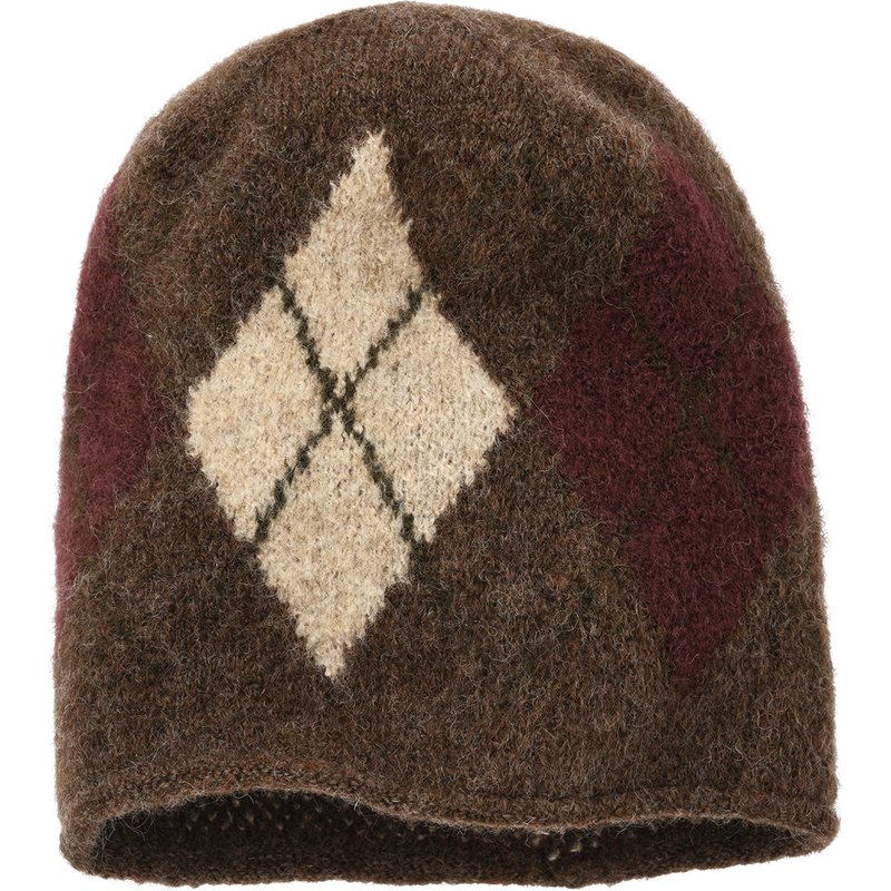 Damen Winterbeanie mit Rautenmuster