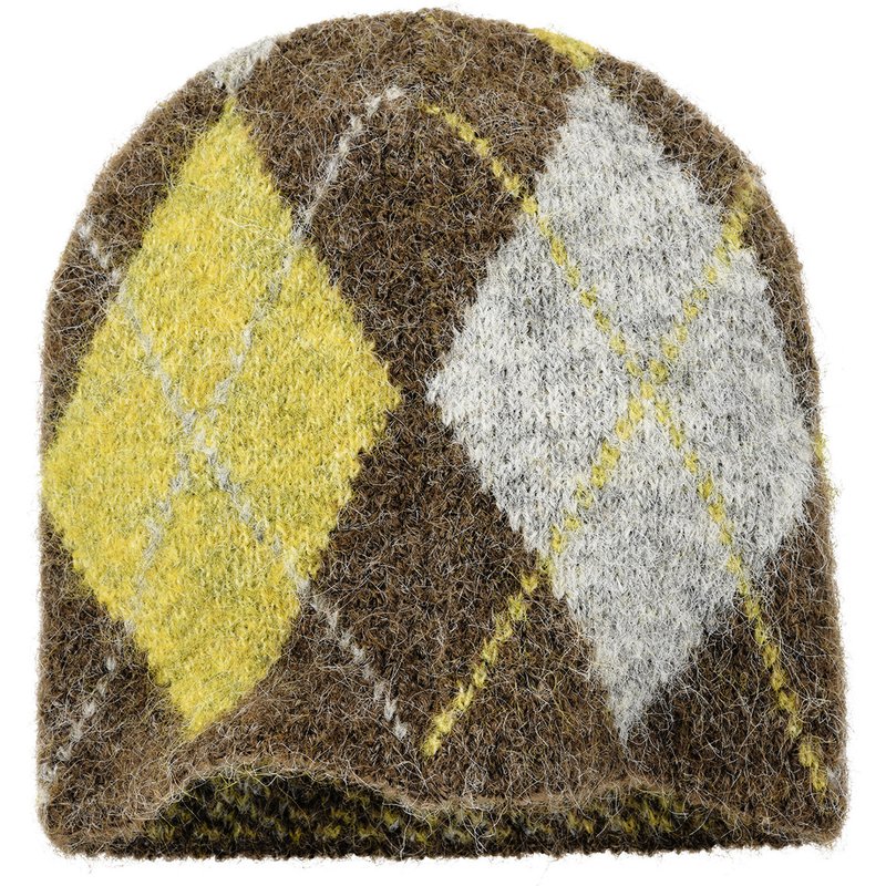 Damen Winterbeanie mit Rautenmuster