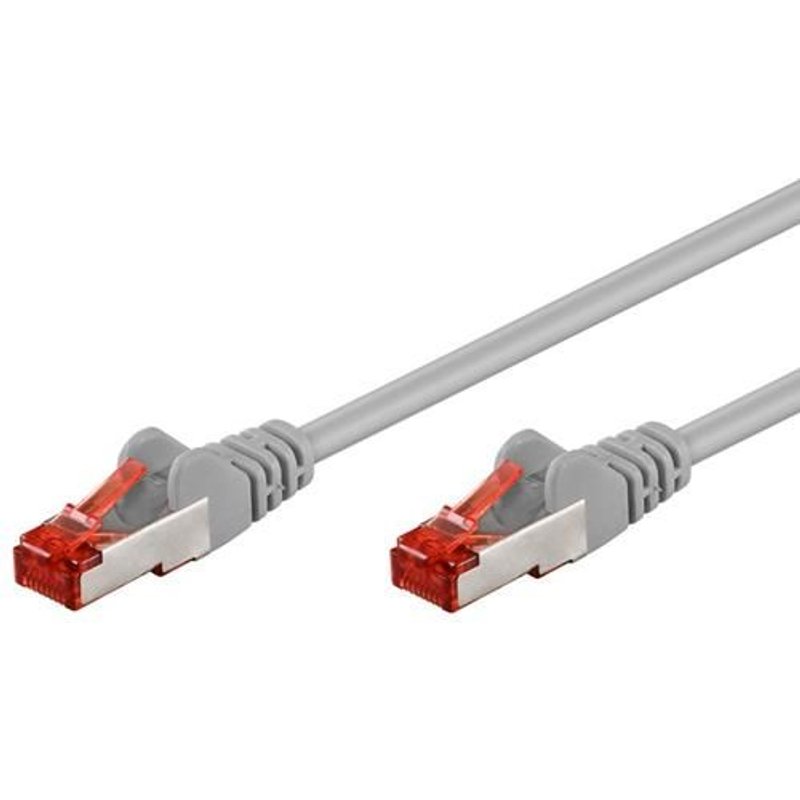 goobay - Câble réseau - RJ-45 (M) pour RJ-45 (M) - 5 m - pairs in metal foil (PiMF) - CAT 6 - moulé - gris