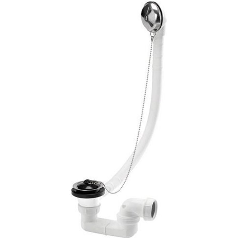 Vidage baignoire à chaînette avec siphon orientable à 360°