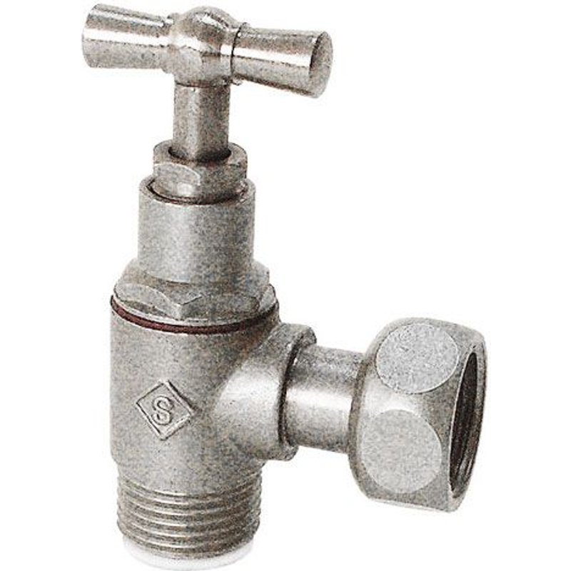 Robinet d'arrêt WC équerre presse-étoupe Mâle-Femelle 3/8" (12/17) SOMATHERM