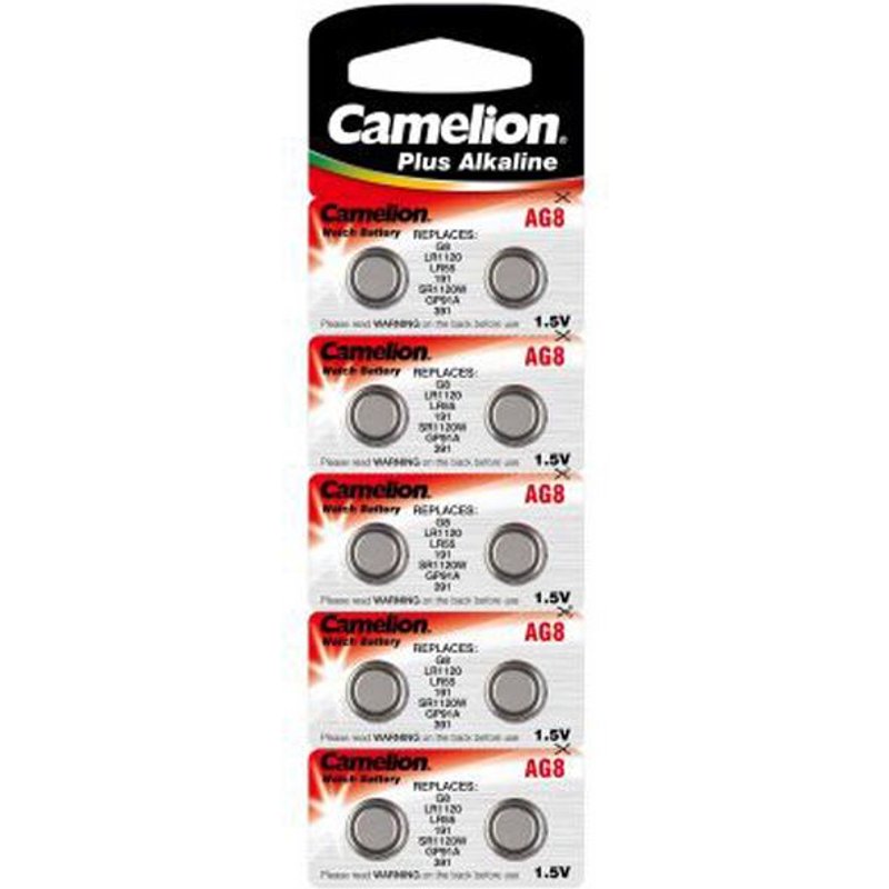 Camelion Pack de 10 piles Alkaline AG8