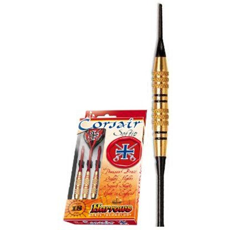 Harrows - Jeu de 3 Fléchettes - Embout Nylon - Corsaire Noire - 18 GK2