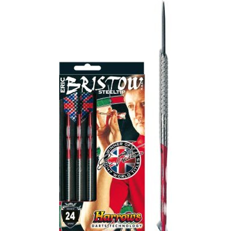 Harrows - Jeu de 3 Fléchettes - Embout Acier - Eric Bristow 90% Tung - 24 GK