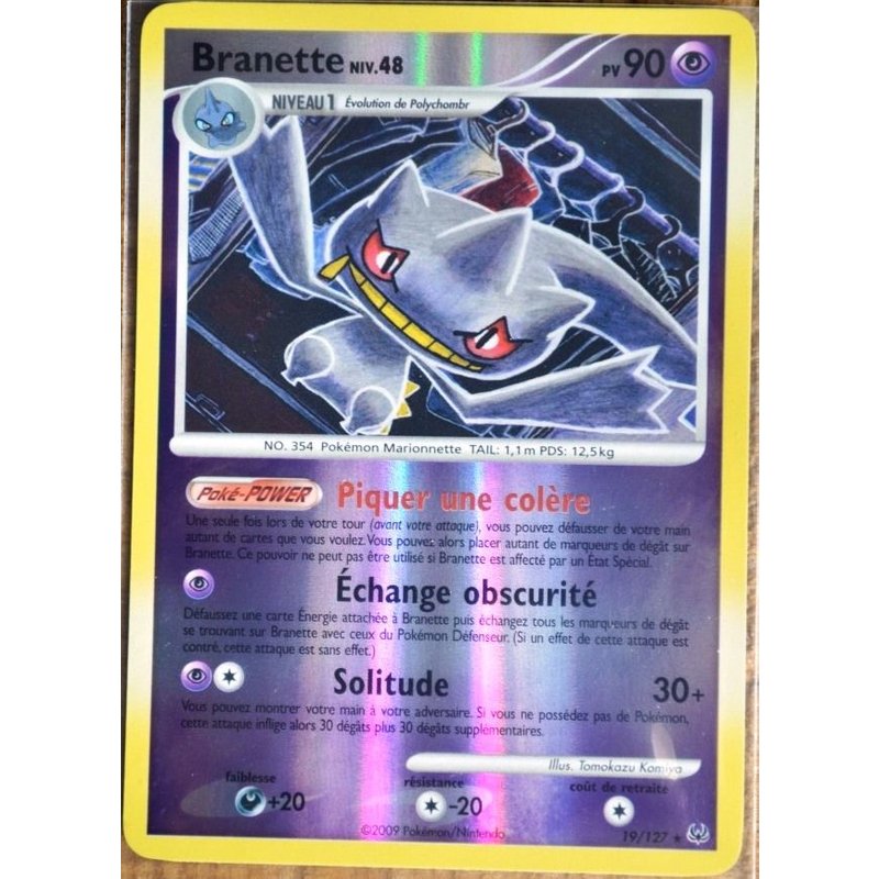 Carte Pokémon 19/127 Branette 90 Pv Rare Série Platine Neuf Fr