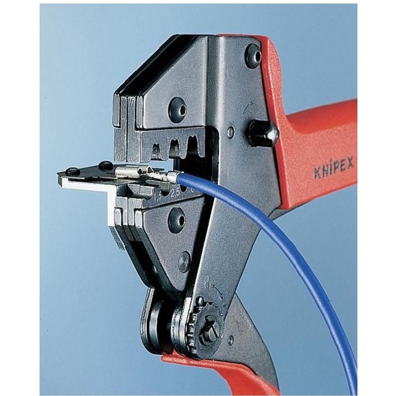 Aide au positionnement pour sertissage, connecteurs ouverts (4.8+6.3 mm)