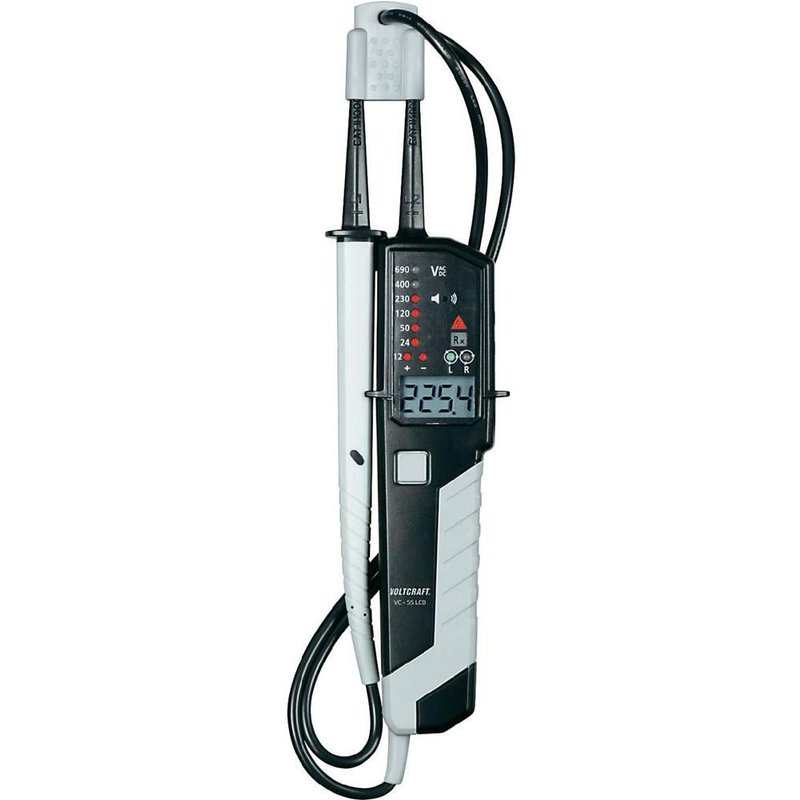 Testeur de tension deux pĂ´les 0 - 690 V AC/DC LED/LCD VOLTCRAFT VC-55 LCD