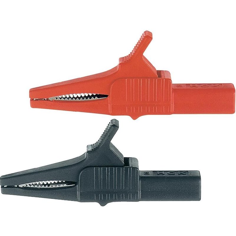 Pince crocodile de sécurité rouge