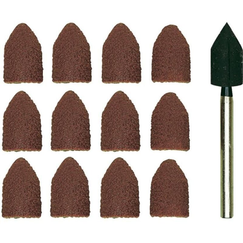 Set de 10 brosses abrasive granulation K80/K150 13 x 9mm Proxxon Micromot