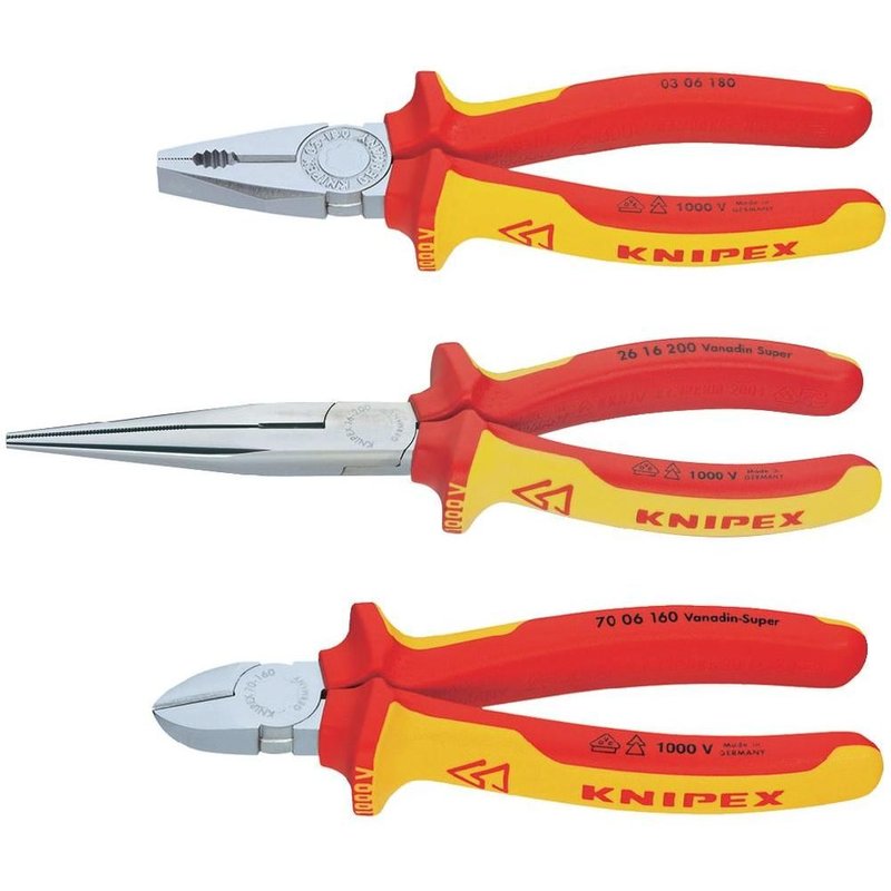 Jeu de 3 pinces VDE Knipex