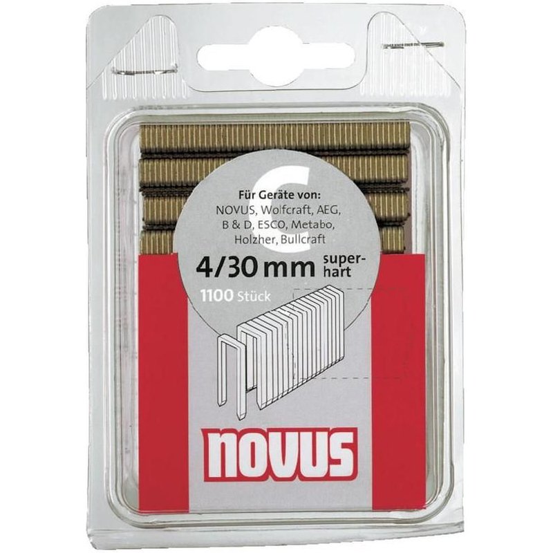 Agrafes à dos fin Novus C4/23 1100Pces