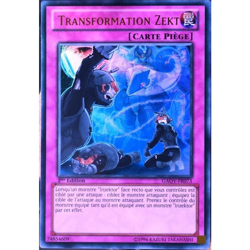 Carte Yu-Gi-Oh Gaov-Fr073 Transformation Zekt Neuf Fr