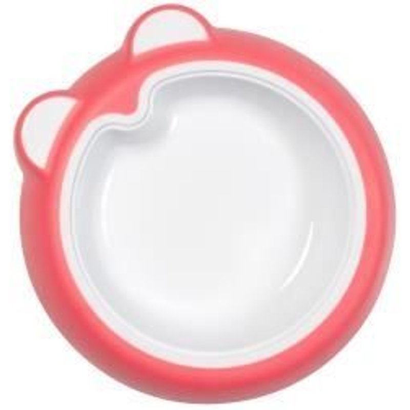 Badabulle Assiette Antidérapante Corail