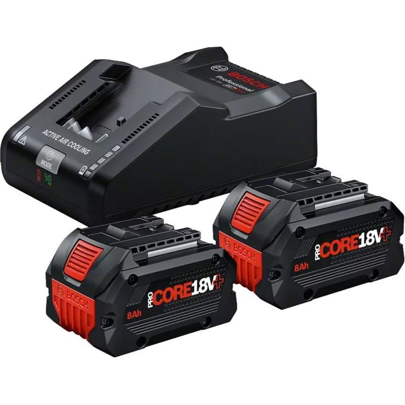 2 batteries PROCORE18V+ 8.0AH + chargeur GAL 18V-160 PROFESSIONAL - BOSCH - 4053423252668