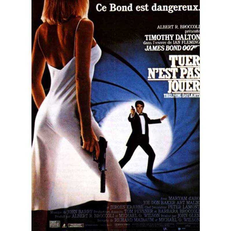 Tuer N'est Pas Jouer (The Living Daylights) - Véritable Affiche De Cinéma Pliée - Format 120x160 Cm - De John Glen Avec Timothy Dalton, Maryam D'abo, Jeroen Krabbe, John Rhys-Davies, John Terry - 1987
