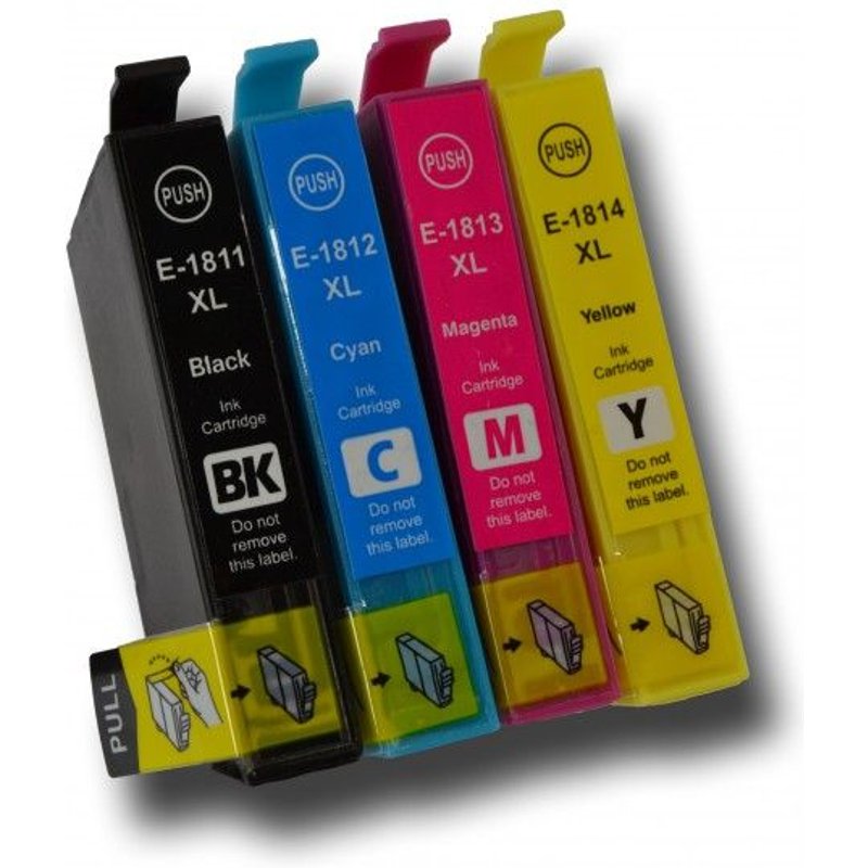 Multipack compatible Epson 18XL (C13T18164010) - noir, cyan, magenta, jaune - générique - 31.3 ml