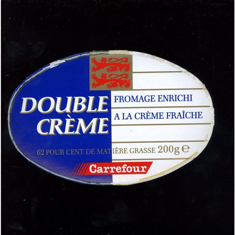 Etiquette De Fromage Double Crème Carrefour