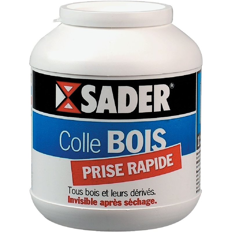 Colle à bois Sader - Prise rapide 5 minutes - Boîte 650 g