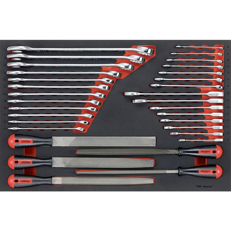 Jeu de clé & limes 32pcs EVA-tray Teng Tools TTEX32