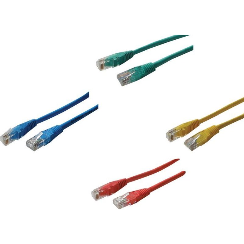 Câble réseau RJ45 blindé ADSL 2.0m Cat.5e jaune