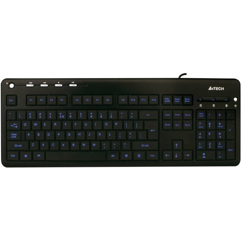 Clavier rétroéclairé multimédia, touche lumineuse