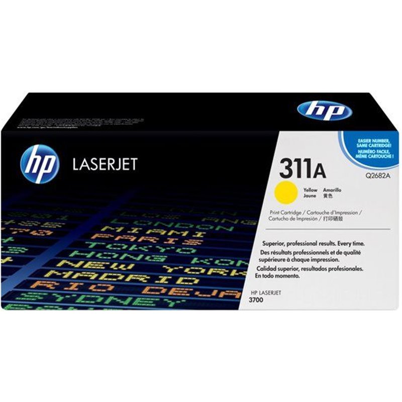 HP 311A - Jaune - original - LaserJet - cartouche de toner ( Q2682A ) - pour Color LaserJet 3700, 3700d, 3700dn, 3700dtn, 3700n