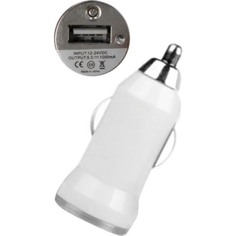 Usb Chargeur Voiture Universel Allume-Cigare Pour Iphone Mp3 Samsung, Blanc