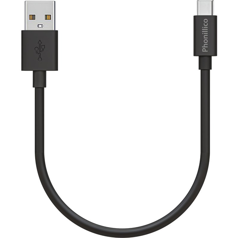 Cable 20cm USB-C Noir pour Oppo Reno 7 SE 5G / Oppo Reno 7 5G / Oppo Reno 7 PRO 5G Phonillico®
