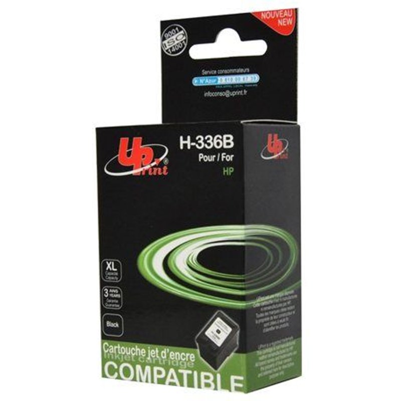 UPrint H-336B - 15 ml - taille XL - noir - compatible - remanufacturé - cartouche d'encre (alternative pour : HP 336) - pour HP Officejet 63XX; Photosmart 2575, 7850, C3170, C3185, C3190, C3194, C4190; psc 15XX