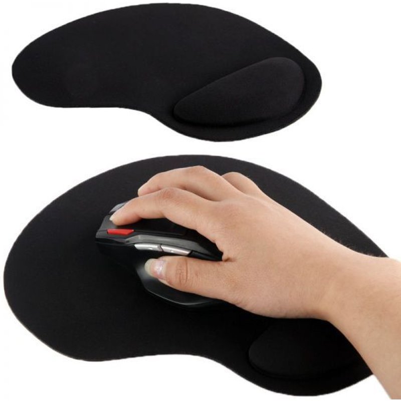 Tapis de souris repose poignet de qualité ergonomique ultra fin noir