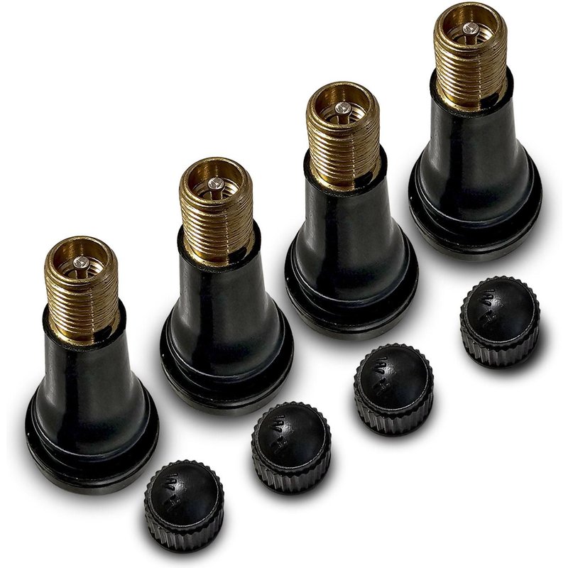 LOT DE 4 VALVES DE PNEU EN CAOUTCHOUC TR413