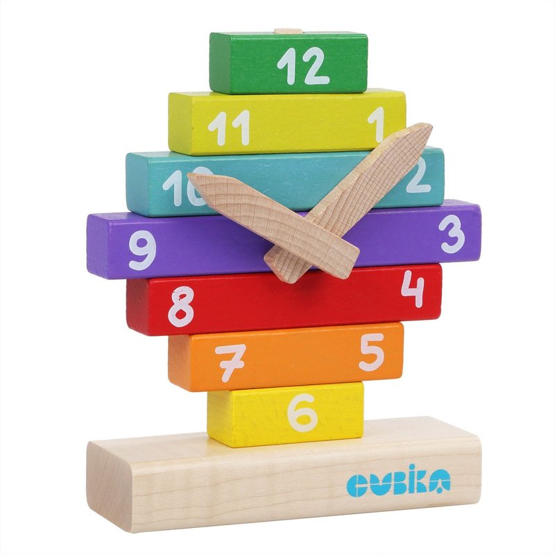 Jeu De Construction En Bois Cubika Horloge