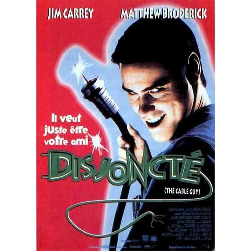 Disjoncté - Affiche Originale De Cinéma - Format 40x60 Cm - Un Film De Ben Stiller Avec Jim Carrey, Matthew Broderick, Leslie Mann, Jack Black, George Segal - Année 1996