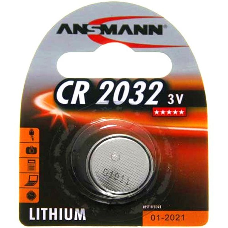 ANSMANN Lot de 6 Piles Bouton au Lithium CR2032 - 3 volt