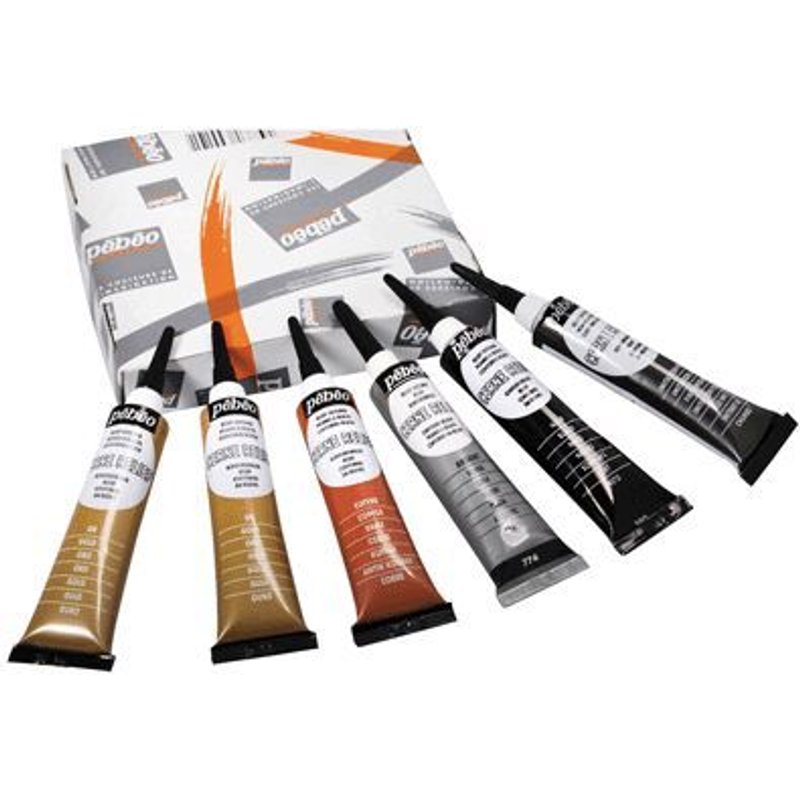 Peinture a canule cerne relief - boite de 6