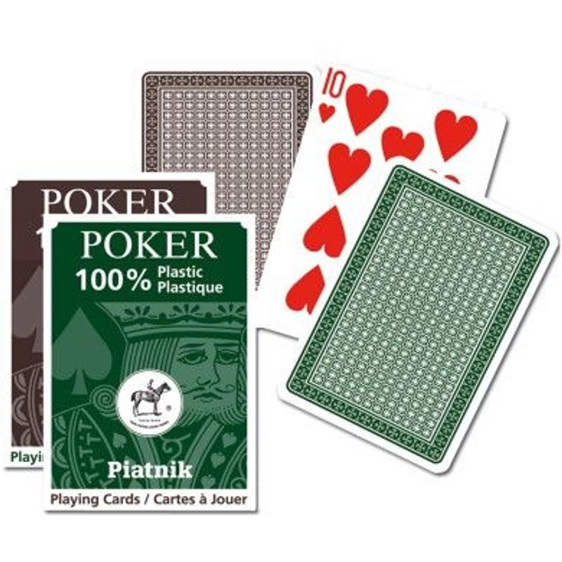 Jeu De Cartes De Poker En Plastique : Marron