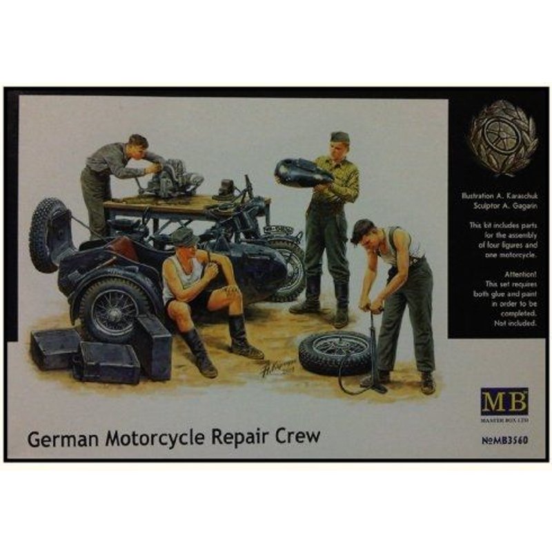 Masterbox 3560 German Motorbike Repair 1:35 Plastic Kit