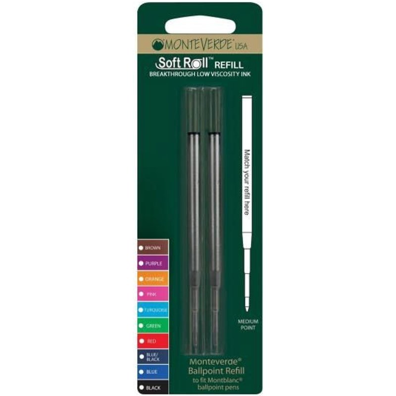 2 Monteverde Recharge Bille Compatible Montblanc2 Monteverde Recharge Bille Compatible Montblanc® Bleu