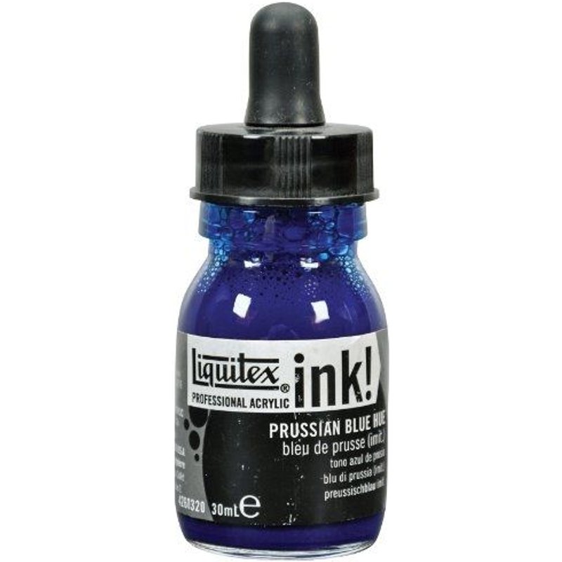 LIQUITEX PROFESSIONAL - 4260320 - FLACON D'ENCRE ACRYLIQUE AVEC PIPETTE 30 ML BLEU DE PRUSSE IMITATION