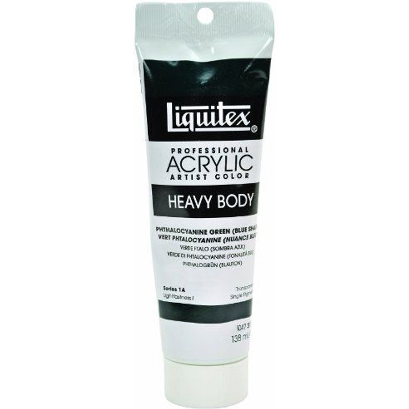 LIQUITEX PROFESSIONAL HEAVY BODY TUBE DE PEINTURE ACRYLIQUE 138 ML VERT PHTALOCYANINE/NUANCE BLEU