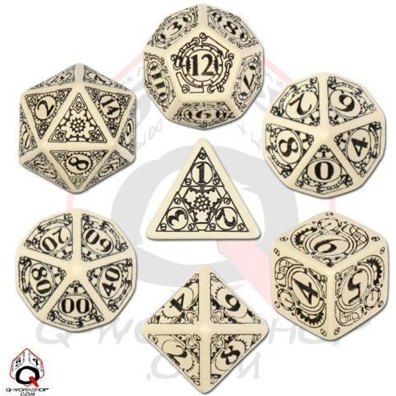 Steampunk Dice Beige/Black (7)