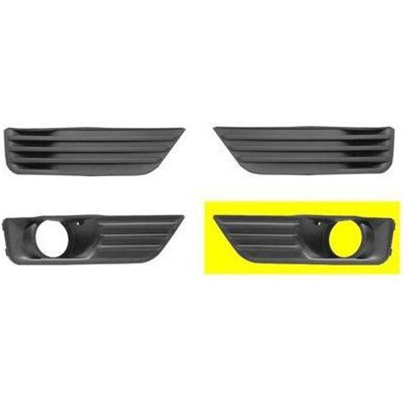 Calandre Gauche Dans Pare-Choc Avec Trous Pour Anti-Brouillards Pour Ford Focus De 2004 À 2008