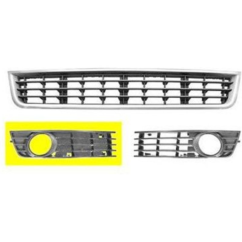 Calandre Droite Dans Pare-Choc Pour Audi A4 De 2000 À 2004